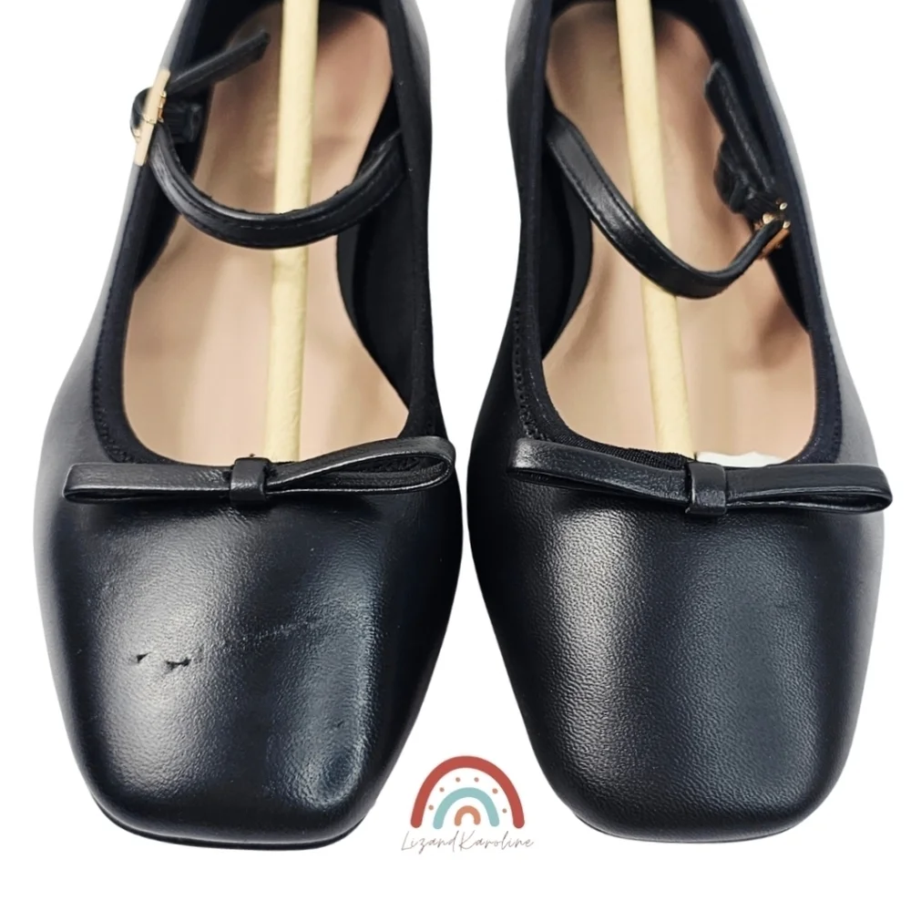 New! Quinn Mary Jane Ballet Flats in Leather